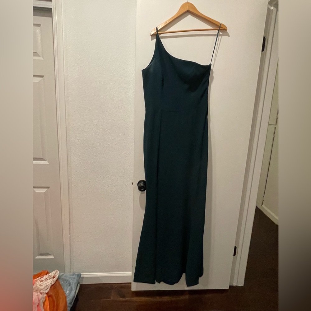 Dress the Population One-Shoulder Dark‎ Teal Dress